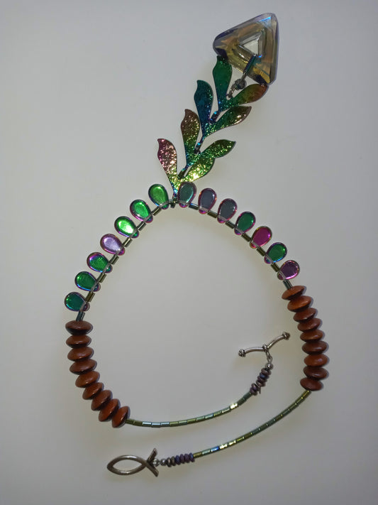Iridescent Glass Necklace